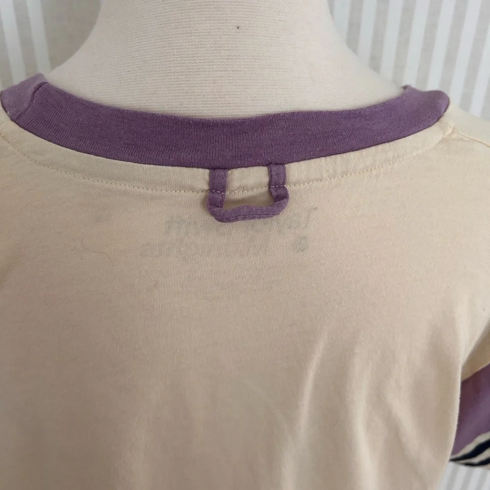 Taylor Swift Meet Me At Midnight Lavender Haze Cream & Purple Ringer Tee - Picture 7 of 9